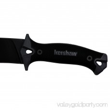 Kershaw Camp 18 (1074) Camp Series Machete, 18” 65MN Steel Fixed Blade with Black Powdercoat Finish and Rubber Overmold Handle, Includes Molded Sheath with Nylon Straps And Lash Points, 2 lb. 14 oz. 553633474